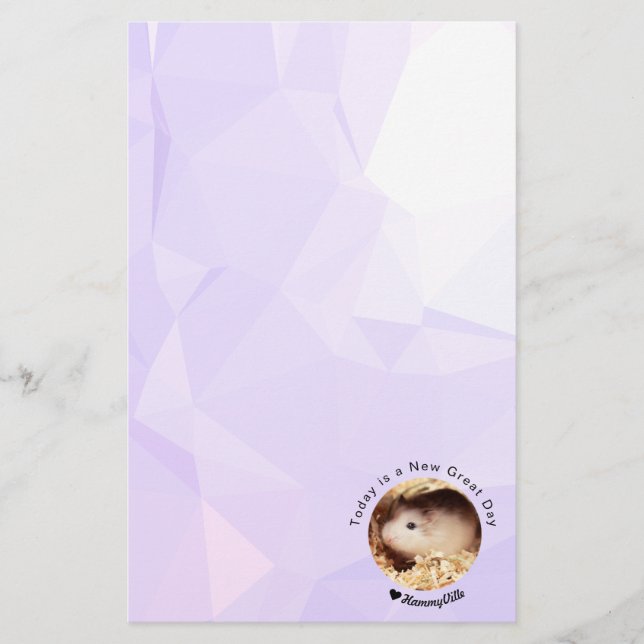 Hammyville - Cute Hamster med Motivational Quote Brevpapper (Framsida)