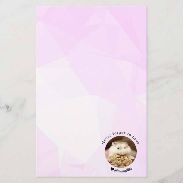 Hammyville - Cute Hamster med Motivational Quote Brevpapper (Framsida)
