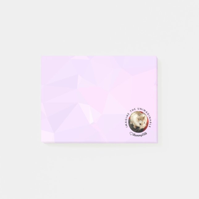 HammyVille - Cute Hamster med Motivational Quote Post-it Block (Framsida)