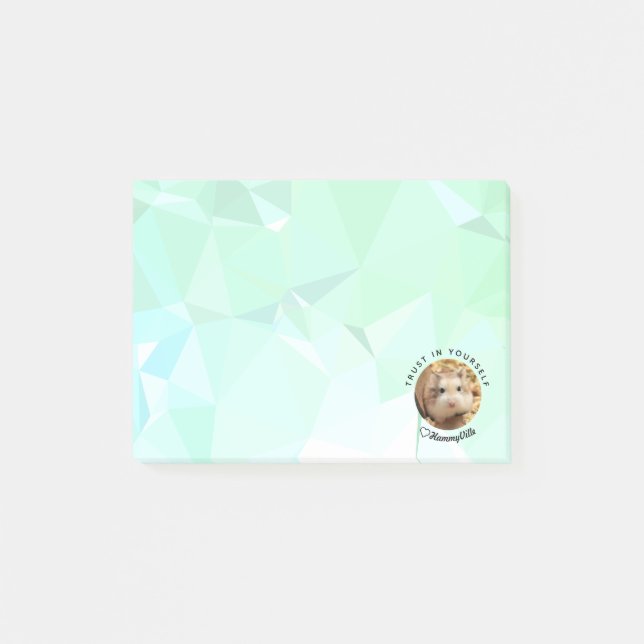 HammyVille - Cute Hamster med Motivational Quote Post-it Block (Framsida)