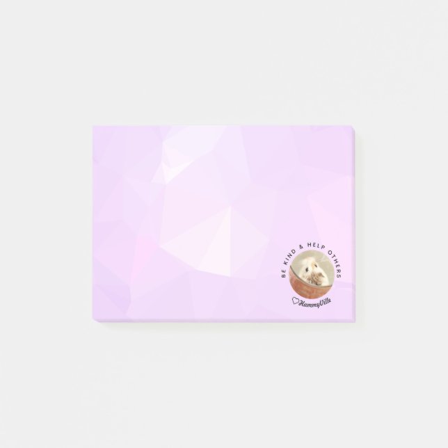 HammyVille - Cute Hamster med Motivational Quote Post-it Block (Framsida)