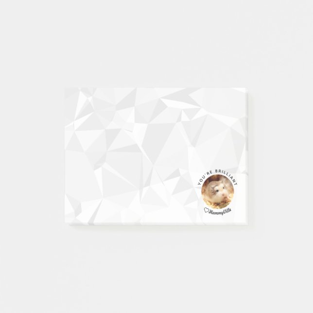 HammyVille - Cute Hamster med Motivational Quote Post-it Block (Framsida)