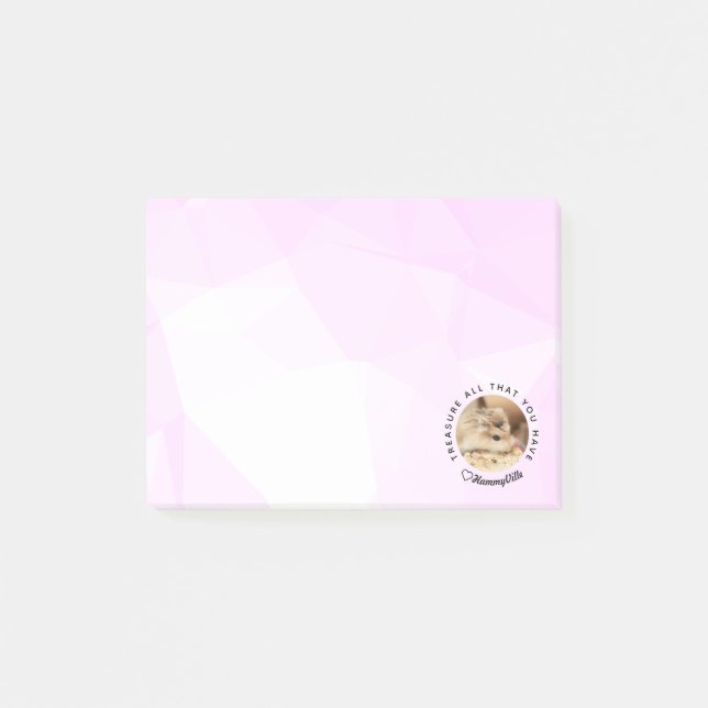 HammyVille - Cute Hamster med Motivational Quote Post-it Block (Framsida)