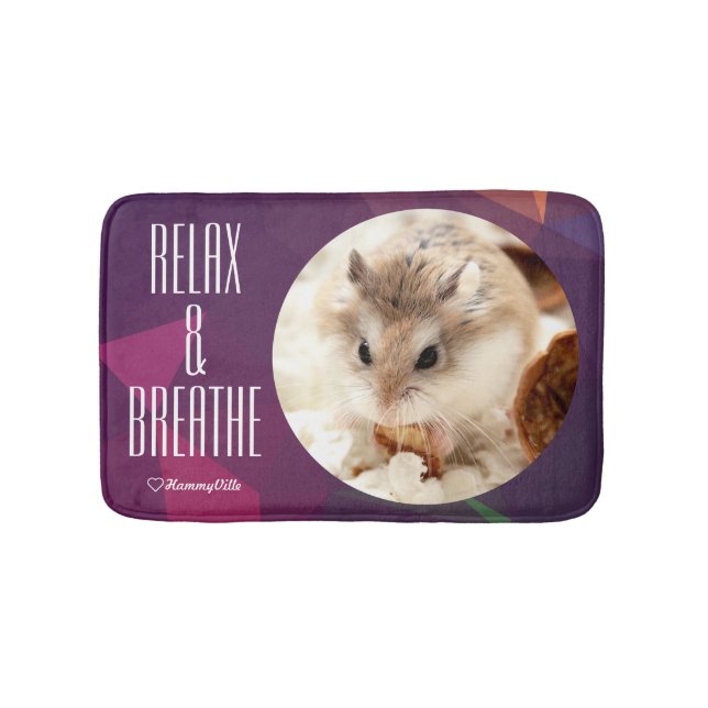 Hammyville - Cute Hamster Slappna av och Breathe Badrumsmatta (Framsidan)