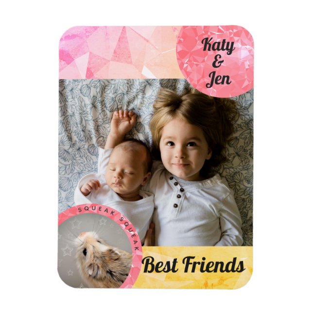 HammyVille - Cute Hamster Vänskap Personalize Magnet (Vertikal)