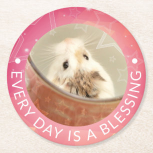 Hammyville - Cute Robo Hamster Underlägg Papper Rund