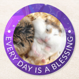 Hammyville - Cute Robo Hamster Underlägg Papper Rund