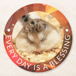 Hammyville - Cute Robo Hamster Underlägg Papper Rund