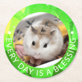 Hammyville - Cute Robo Hamster Underlägg Papper Rund