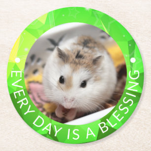 Hammyville - Cute Robo Hamster Underlägg Papper Rund