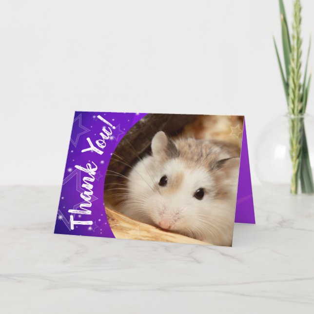 Hammyville - gulligt Hamstertack Tack Kort (Framsida)