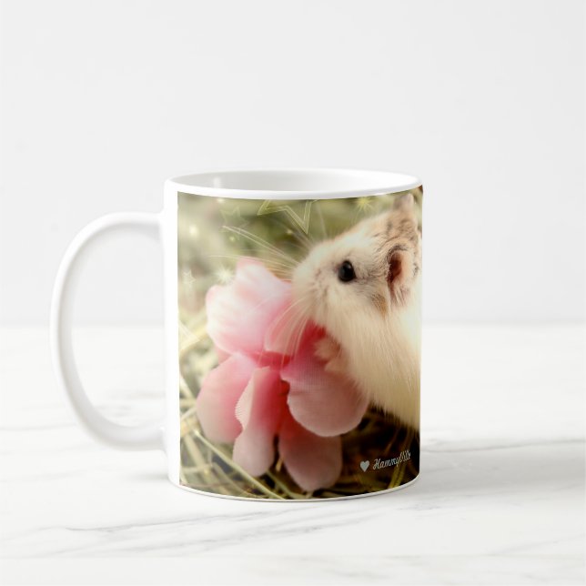 Hammyville - Hamster Flower Kärlek Kaffemugg (Vänster)
