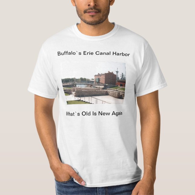 Hamn för kanal för buffel` s Erie T Shirt (Framsida)