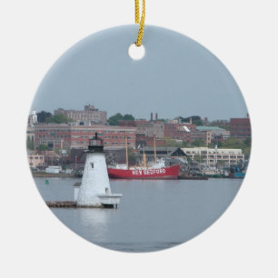 Hamn för Palmer ö, New Bedford Julgransprydnad Keramik