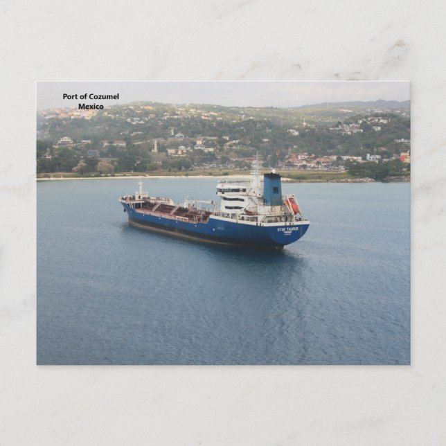Hamn i Cozumel Mexiko Vykort (Framsida)
