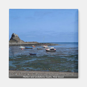 Hamn och Lindisfarne slott, helig ö Magnet