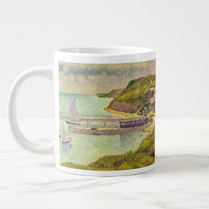 Hamn Port-en-Bessin Högtvatten av Georges Seurat Jumbo Mugg