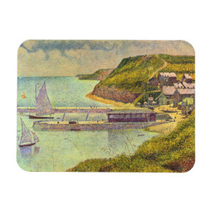 Hamn Port-en-Bessin Högtvatten av Georges Seurat Magnet
