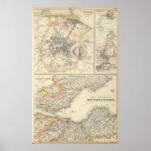 Hamnar och hamnar Öster Kusten i Skottland Poster