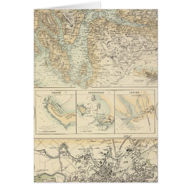 Hamnar och hamnar vid Västern om Skottland Hälsningskort (Framsidan)