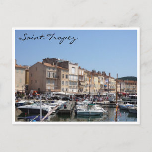 hamnbåtar med saint tropez vykort