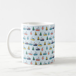 Hamnbåtar och Boj Mönster Kaffemugg