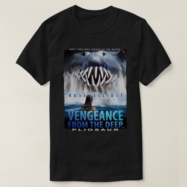Hämnd - Pliosaur svart T-tröja 1 Tee (Design framsida)