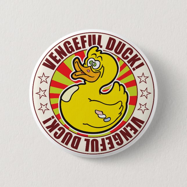 Hämndgirig anka knapp (Framsida)