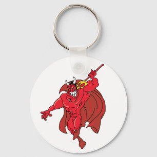 Hämndgirig röd demon nyckelring