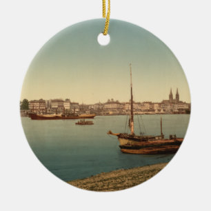 Hamnen, Bordeaux, frankrike Julgransprydnad Keramik