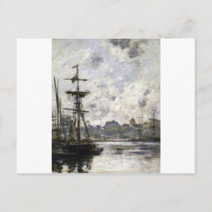 Hamnen, Fecamp av Eugene Boudin Vykort