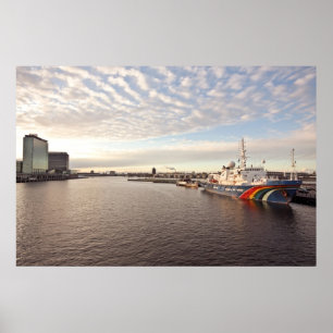 Hamnen från Amsterdam i Nederländerna Poster