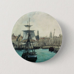 Hamnen i Calais av Manet, Vintage Impressionism Ko Knapp