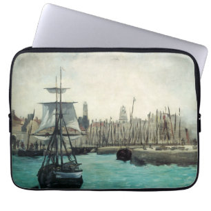 Hamnen i Calais av Manet, Vintage Impressionism Ko Laptop Sleeve