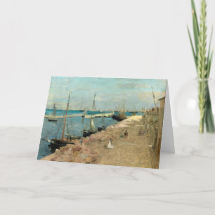 Hamnen i Cherbourg Berthe Morisot Kort