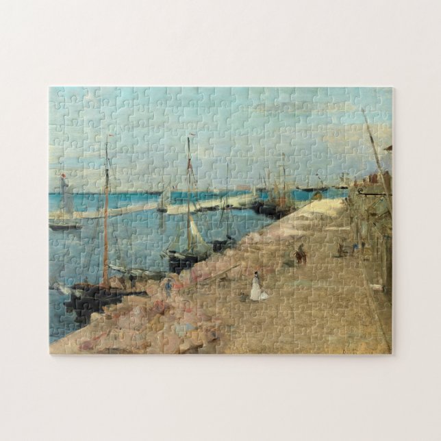 Hamnen i Cherbourg | Berthe Morisot Pussel (Horisontell)