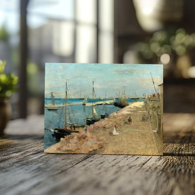 Hamnen i Cherbourg | Berthe Morisot Vykort (Skapare uppladdad)