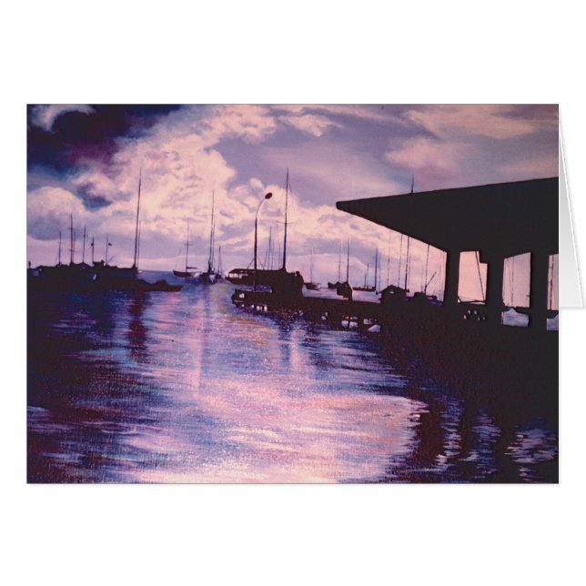 Hamnen i Fort de Frankrike, Martinique Hälsningskort (Framsidan Horizontal)