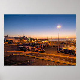 Hamnen i Hull Solnedgång Marin industriell foto Poster