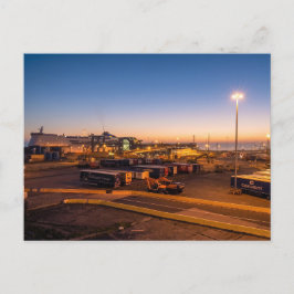 Hamnen i Hull Solnedgång Marin industriell foto Vykort