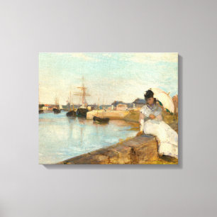 Hamnen i Lorient av Berthe Morisot Canvastryck