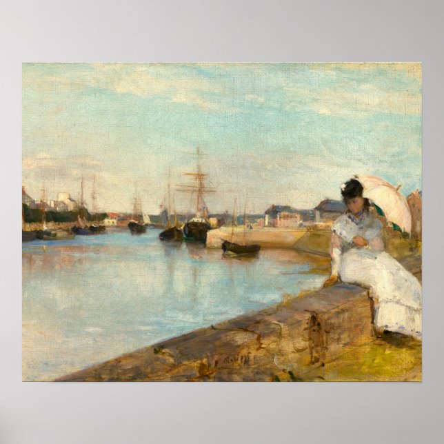 Hamnen i Lorient av Berthe Morisot Poster (Framsidan)