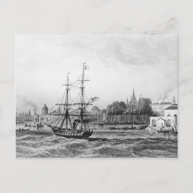 Hamnen i New Orleans Vykort (Framsida)