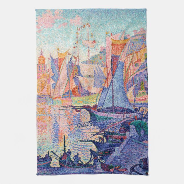 Hamnen i Saint-Tropez, Signac Kökshandduk (Vertikal)