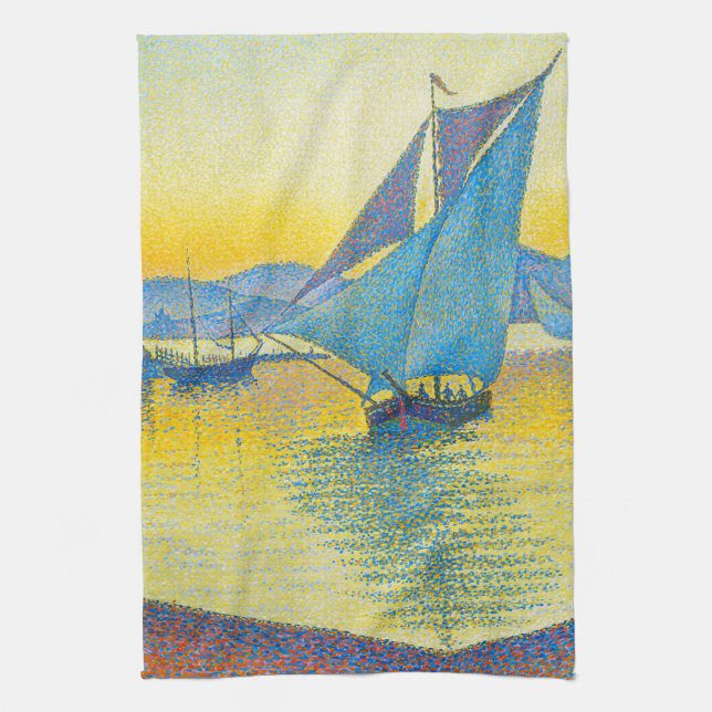 Hamnen i Sunset, Signac Kökshandduk (Vertikal)