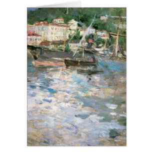 Hamnen, Nice av Berthe Morisot, Vintage Fine Art Hälsningskort