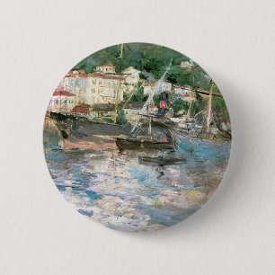 Hamnen, Nice av Berthe Morisot, Vintage Fine Art Knapp