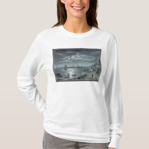 Hamnen och Cobben, Lyme Regis vid månsken T-shirt