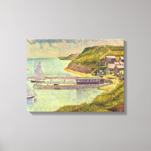 Hamnen Port-en-Bessin högvatten av Georges Seurat Canvastryck