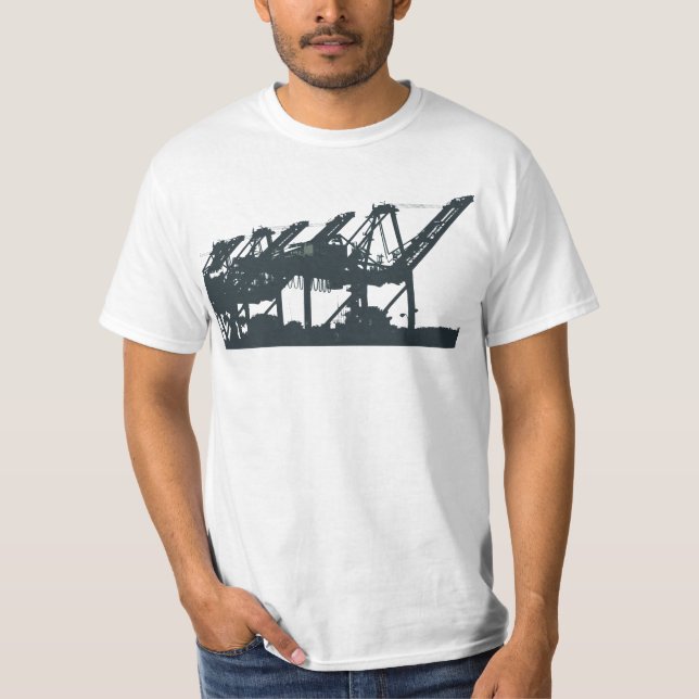 Hamnen sträcker på halsen T-tröja T-shirt (Framsida)